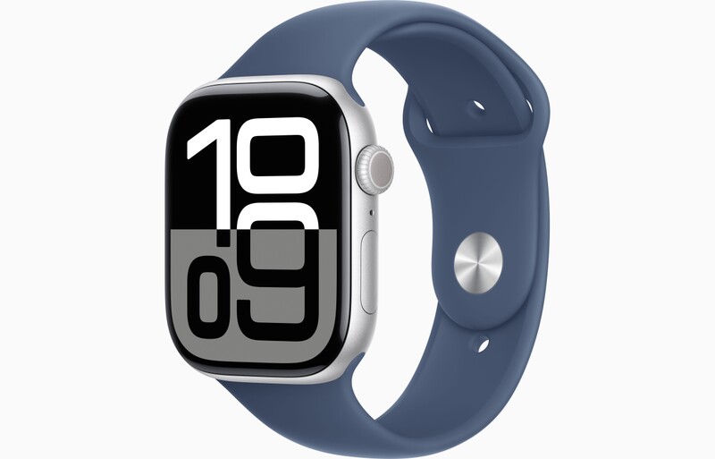 MWWL3QL/A - Apple Watch Series 10 GPS 46mm in alluminio color Argento con cinturino Sport denim - S/M