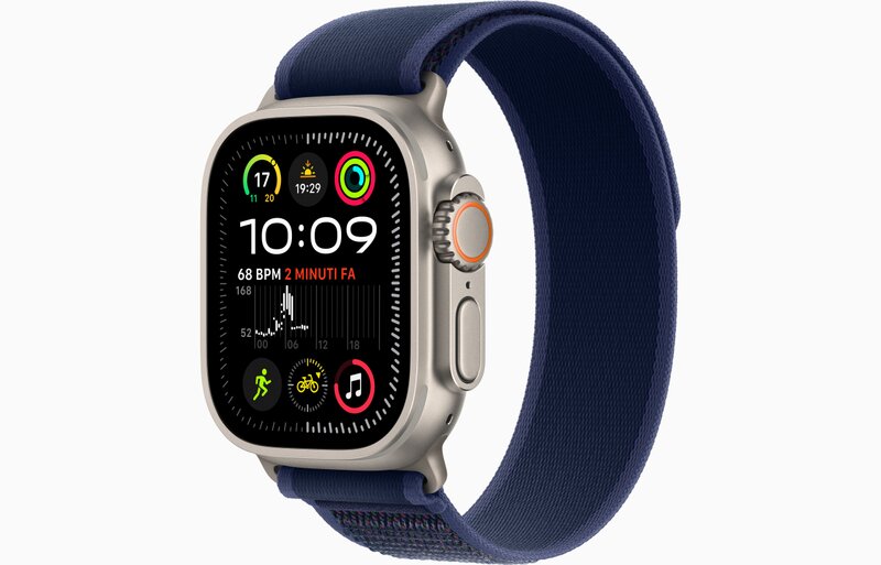 MX4J3TY/A - Apple Watch Ultra 2 GPS + Cellular 49mm Cassa Titanio Naturale con Blue Trail Loop - S/M