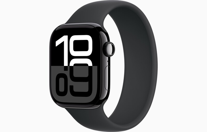 MWWE3QL/A - Apple Watch Series 10 GPS 42mm in alluminio color Jet Black con cinturino Sport nero - S/M