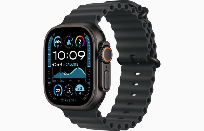 MX4P3TY/A - Apple Watch Ultra 2 GPS + Cellular 49mm Cassa Titanio Nero con Cinturino Ocean Nero